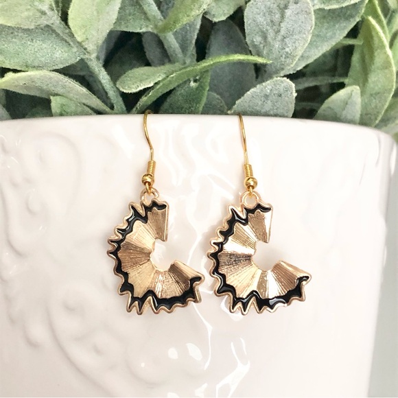New Pencil Shavings Sharpening Dangle Drop Enamel Charm Earrings Teacher Gifts - Picture 7 of 7